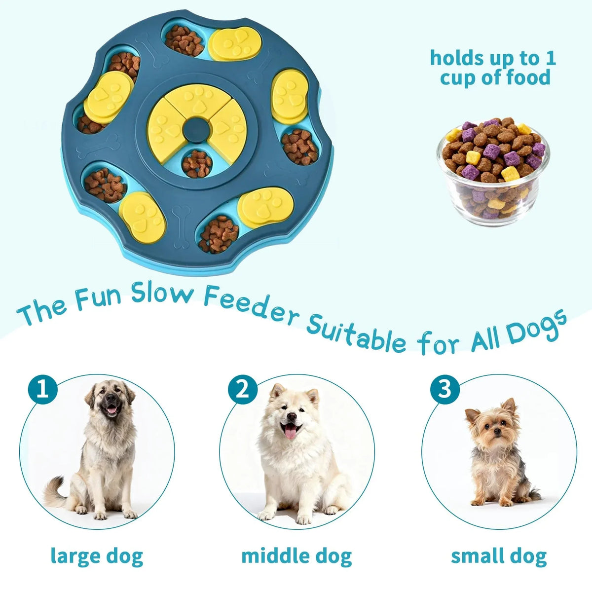 Dog Puzzle Toys Slow Feeder Interactive Increase Puppy IQ Food Dispenser Slowly Eating NonSlip Bowl Pet Cat Dogs Training Game