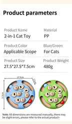 Smart Cat Puzzle Toy Slow Feeder Interactive Turntable Food Dispenser For Indoor Cats Anti-Boredom Pet Training Play Toy