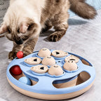 Smart Cat Puzzle Toy Slow Feeder Interactive Turntable Food Dispenser For Indoor Cats Anti-Boredom Pet Training Play Toy