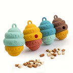 1pc Elastic Slow Feeder Pet Toy, Honeycomb-Shaped Rolling Food Dispenser for Cats, Dog Toy ,Dog Accessories, Pet Products