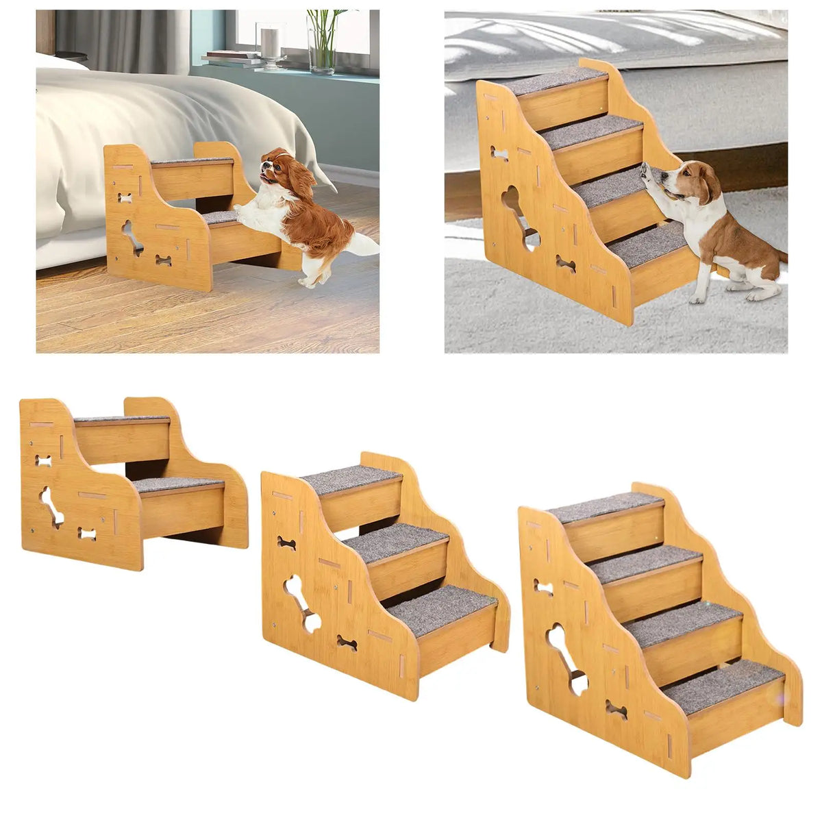 Dog Stairs for Small Dogs,Convenient,Sturdy,Non Slip,Indoor,Dog Steps,for Bed,Doggy Steps for Couch Sofa for Doggy Elderly Dogs