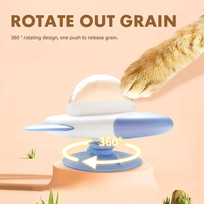Cat interactive Toys Rotatable Cat Dog Leak Food Toy Pet Puzzle Relief Boredom Toys Food Feeder Dispenser for Kitten Puppy Toys