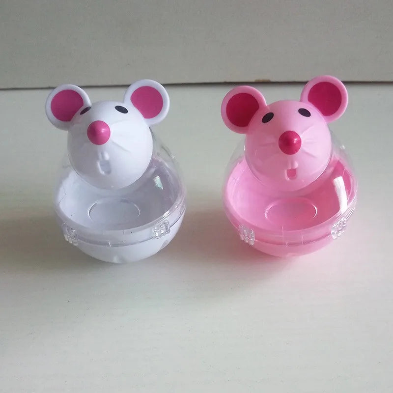 5cm Cat Slow Feeder Toy Mouse Tumbler Treat Dispenser for Cats Small Dogs Interactive Pet Puzzle Toy Pet Tumbler Leaks Food Ball
