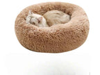 Round pet bed for anxious pets - Plush and calming
