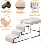 Dog Window Perch with Stairs, Pet Stairs Ramp with Seat, Dog Perch to Look Out Window with Ramp, Lounge Elevated Dogs Bed, Small