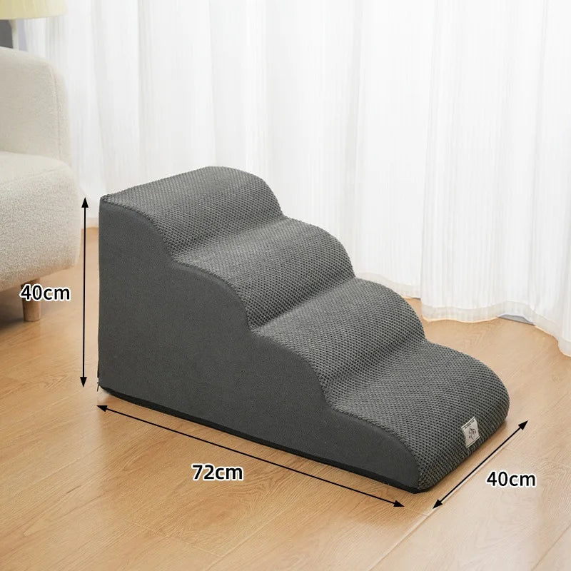 New Detachable and Washable Pet 2-4 Tiered Non Sliding Dog Staircase Suitable for Bed Edge Sofa Pet Stairs for Dogs Dog Ramp