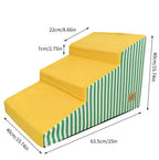Bright Pet Stairs for Dogs High-Density Foam Gentle Slope Access Ramp 3/4/5 Steps Safe Dog Ramp for Pet Accessibility