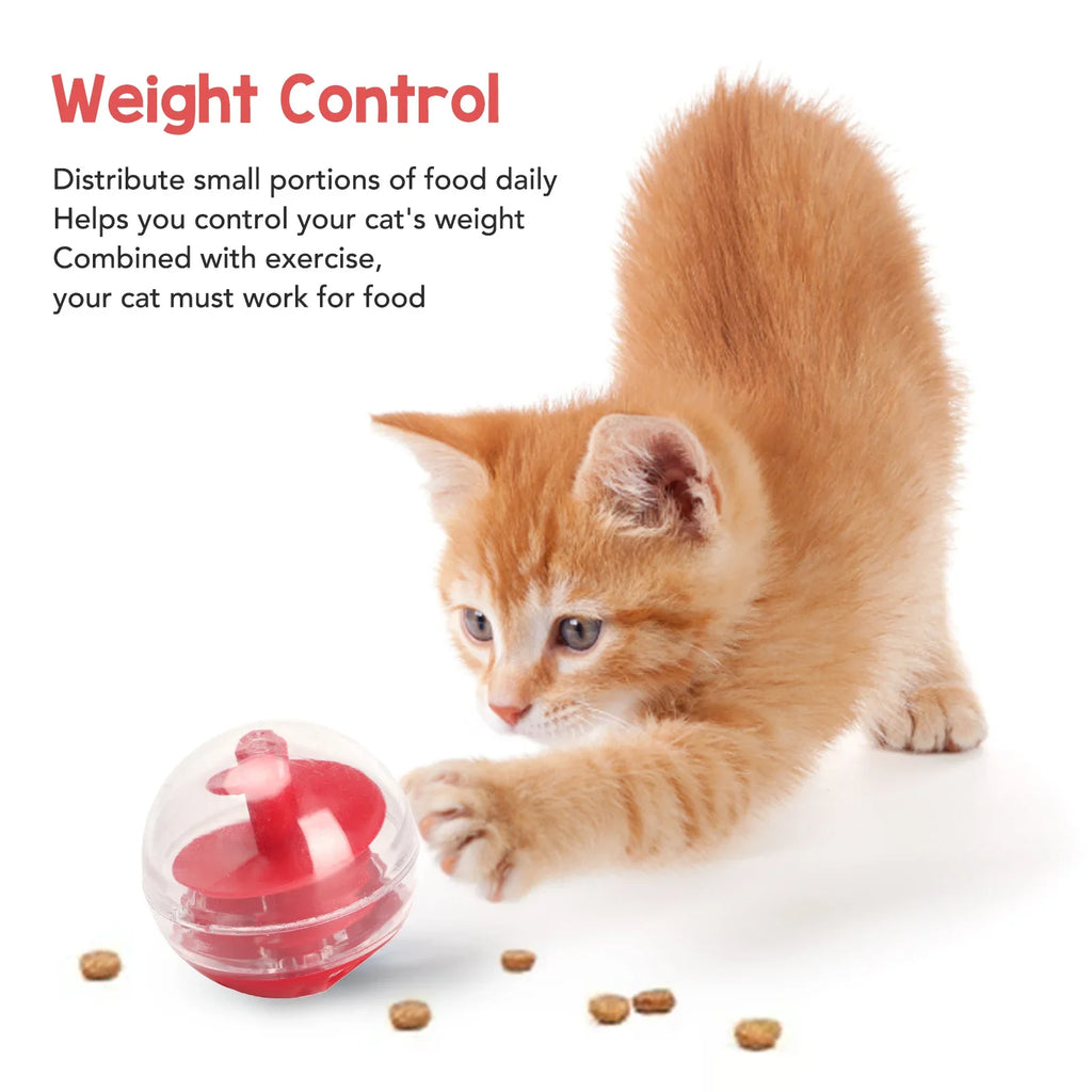 Cat Treat Dispensing Ball Bite Resistant Interactive Pet Slow Feeder Puzzle Ball for Kitten Cat Treat Dispensing Puzzle Ball
