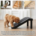 Dog Ramp for Stairs – Non-Slip Pet Steps with Locked-in Carpet & Iron Frame, Helps Senior Dogs & Small Breeds Climb Safely (2-Pa