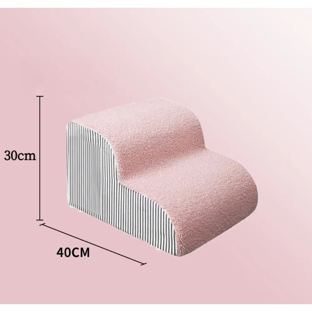 Pet Stairs Ramp Non-Slip Dog Steps for Small Dogs Cats Soft Plush Surface Removable Washable Dog Beds