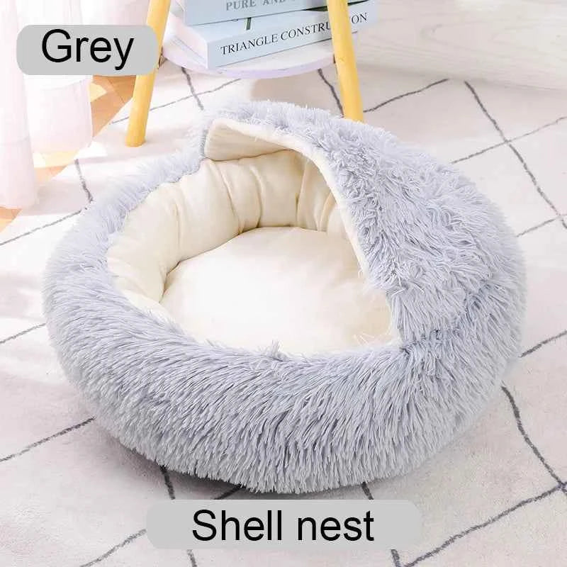 Donut Pet Bed – Calming Round Dog & Cat Bed Soft Plush Cuddler Nest