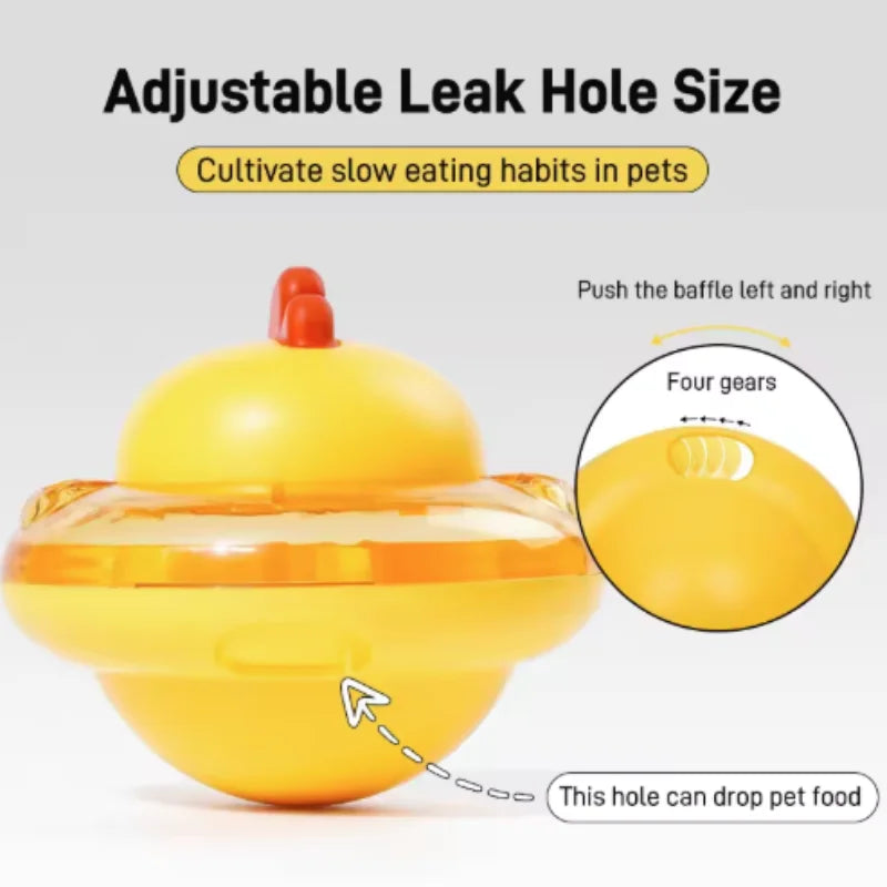 Funny Chicken Shape Cat Dog Food Dispenser Toy Interactive Slow Feeder Puzzle Toy for Cats and Dogs