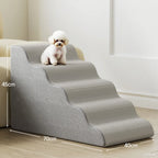 3/4/5 Step Dog Stair Scratch Resistant Washable Anti Slip Pet Ramp Steps Dog Stairs for Sofa Cats Durable Portable Pet Accessory