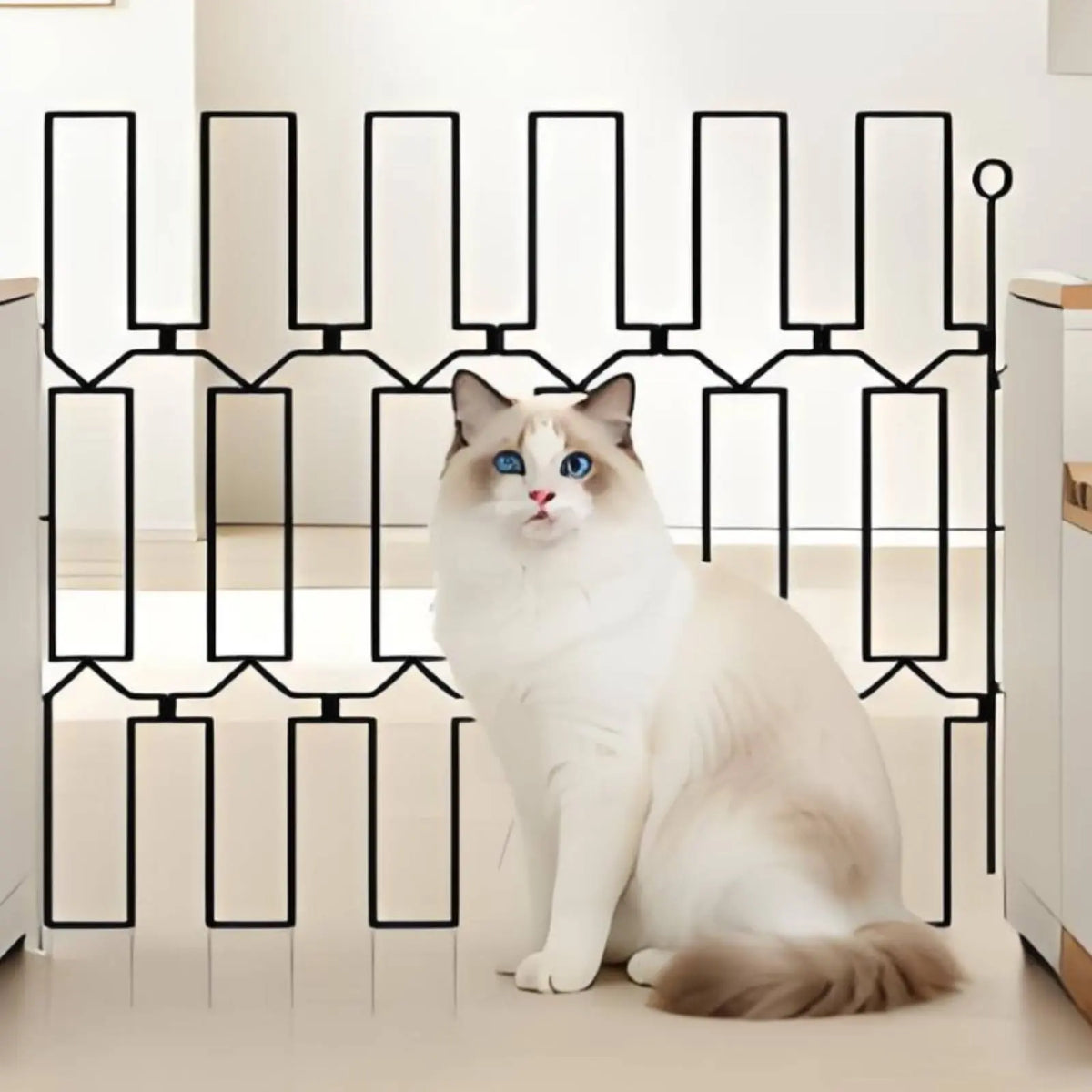 Retractable Pet Gate Adjustable Metal Pet Gate Dog Safety Fence Easy Install Home Barrier Heavy Duty for Dogs, Stairs, Doorway