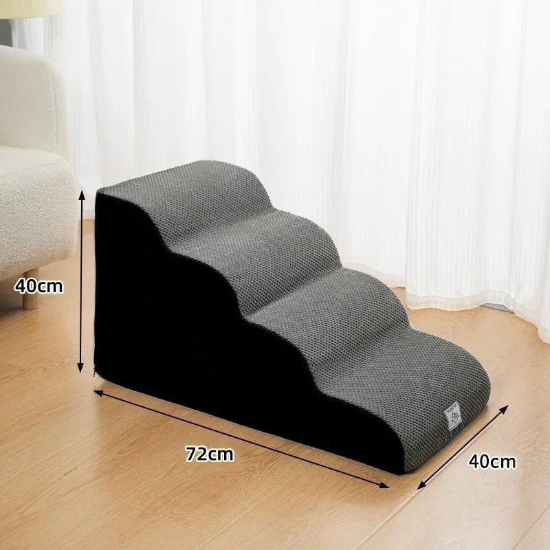 New Detachable and Washable Pet 2-4 Tiered Non Sliding Dog Staircase Suitable for Bed Edge Sofa Pet Stairs for Dogs Dog Ramp