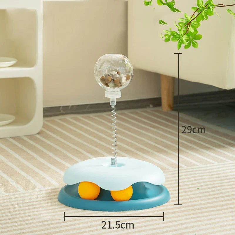 Indoor Cat Slow Feeder Toy 360° Rotating Food Dispenser Ball Interactive Puzzle Game to Relieve Boredom  Slow Down Eating