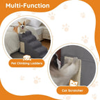 Dog Stairs for Small Dogs, 4-Step Dog Ramp for Bed 19.7' H, Dogs Steps for Bed, Couch, Pet Stairs with Non-Slip Bottom Design, C