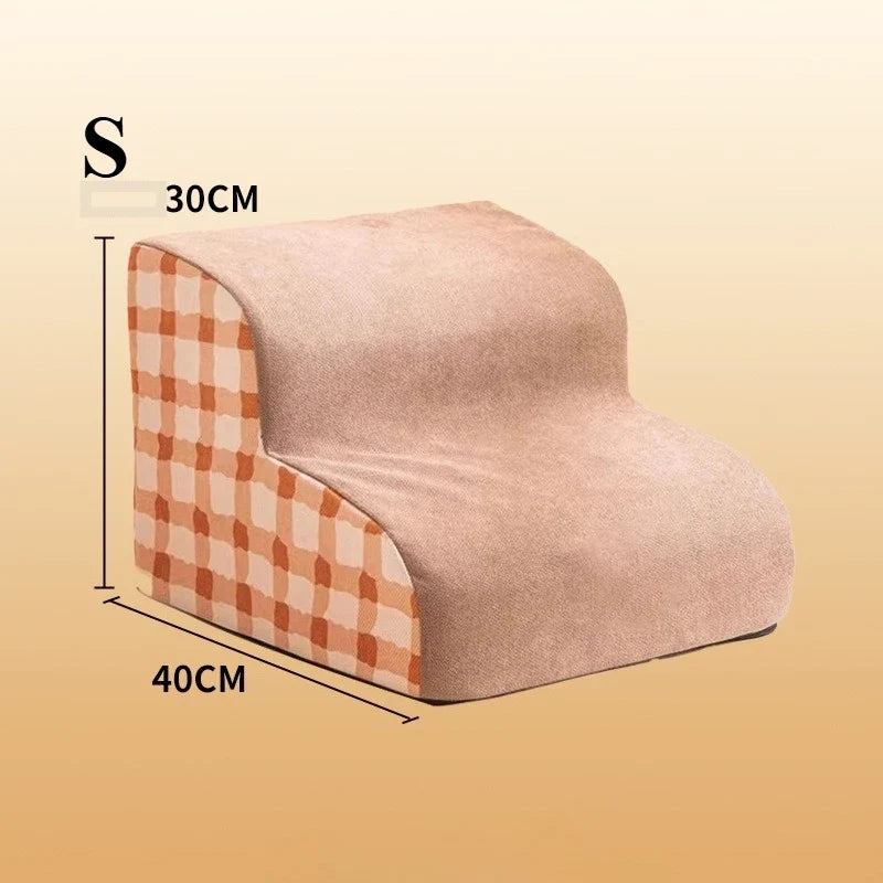Pet Stairs Ramp Non-Slip Dog Steps for Small Dogs Cats Soft Plush Surface Removable Washable Dog Beds