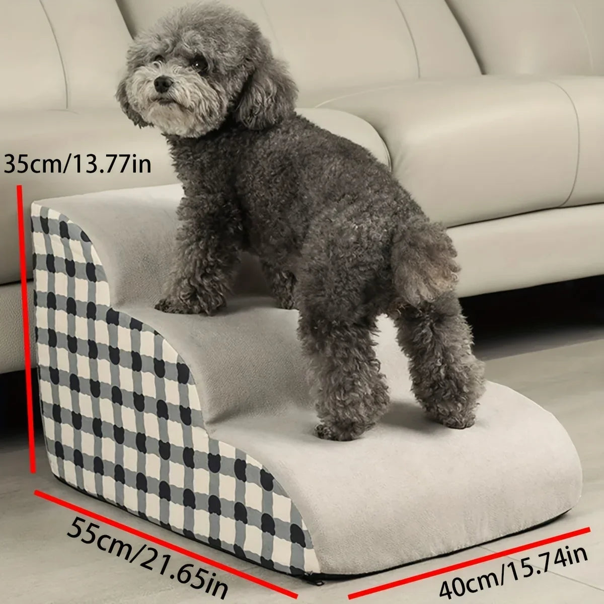 Pet 2/3 Steps High Density Foam Dogs Secure Stairs Ramps Non-Slip Pets Steps for Older Dogs Pets with Joint Pain Sofa Bed Ladder