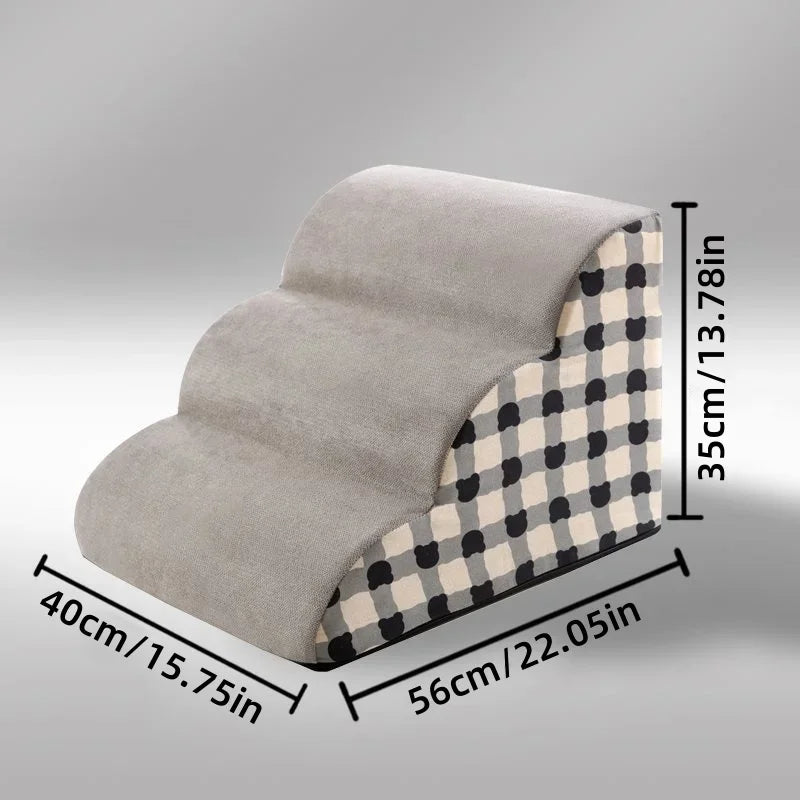 Pet 2/3 Steps High Density Foam Dogs Secure Stairs Ramps Non-Slip Pets Steps for Older Dogs Pets with Joint Pain Sofa Bed Ladder