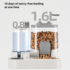 Automatic Cat & Dog Feeder Bowl with Water Fountain | Spill-Proof Pet Feeder
