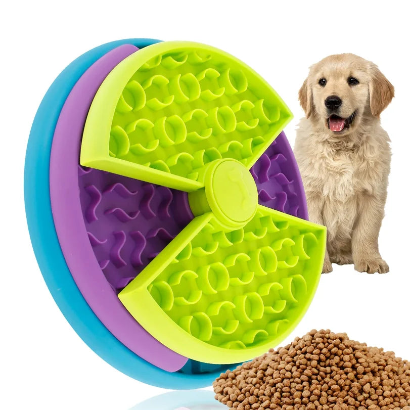 Dog Slow Feeder Interactive Dog Puzzle Game Toy Reusable 3 Layers Puzzle Puppy Feeder for Pet Avoid Gulping