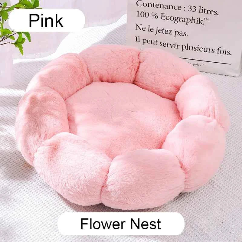 Donut Pet Bed – Calming Round Dog & Cat Bed Soft Plush Cuddler Nest