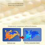 Cooling Pet Sofa Bed – Breathable Ice Silk Dog & Cat Cushion with Backrest Washable Design