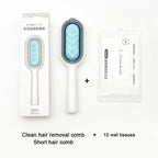 Cat Cleaning Comb Cat Hair Remover to Remove Floating Hair Sticky Fur Universal Pet Grooming Brush for Cat Dog Paired with Wipes Pet Cleaning Hair Removal Comb For Massaging And Removing Loose Hair
