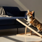 Adjustable Wooden Pet Ramp Space-Saving Foldable Dog Stairs Foldable Dog Ramp Strong Load-Bearing Wooden Pet Ladder for Bed