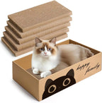 Durable Cardboard Cat Scratching Pad with Cat Bed Combo Non-Shedding All-Season Pet Bed Toy for Cats, Essential Pet Supplies