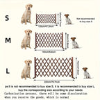 Retractable Wooden Pet Gate for Dogs Cats - Easy Install Indoor Safety Barrier for Home, Bedroom, Doorway & Stairs