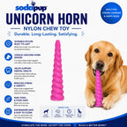 Unicorn Horn Nylon Dog Chew Toy | Durable for Aggressive Chewers | SodaPup