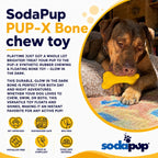 PUP-X Rubber Bone Dog Toy - Durable, Floats, Chew Toy for Large Dogs | USA