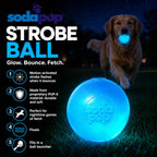 Strobe Ball Light-Up Dog Toy - Durable Floating Chew Ball | Made in USA