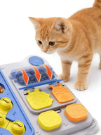 Cat Slow Feeder Toy: Interactive Treat Dispenser for Cognitive Training Games