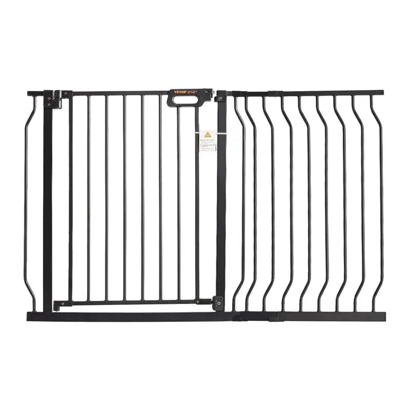 Baby Gate, 29.5"-46.4" Extra Wide, 30" High, Dog Gate for Stairs Doorways and House, Easy Step Walk Thru Auto Close Child Gate Pet Security Gate with Pressure Mount Kit and Wall Mount Kit, Black