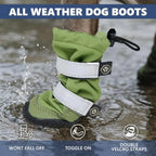 Dog Rainboots Waterproof Dog Shoes for Medium to Large Dogs Non Slip Dog Booties and Paw Protectors - 4PCS Doggie Hiking Boots
