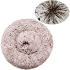 Round Plush Pet Bed for Large & Medium Dogs – Super Soft Cat Bed, Cozy Winter Warm Sleeping House