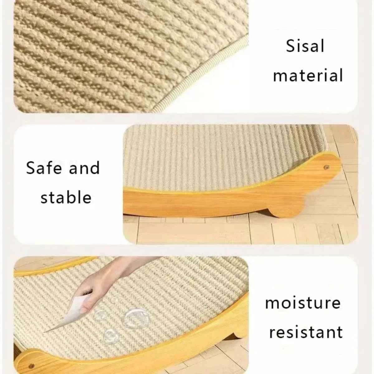 Wooden Cat Scratching Pad Bed – Detachable Wear-Resistant Scratch Board & Cat Lounge