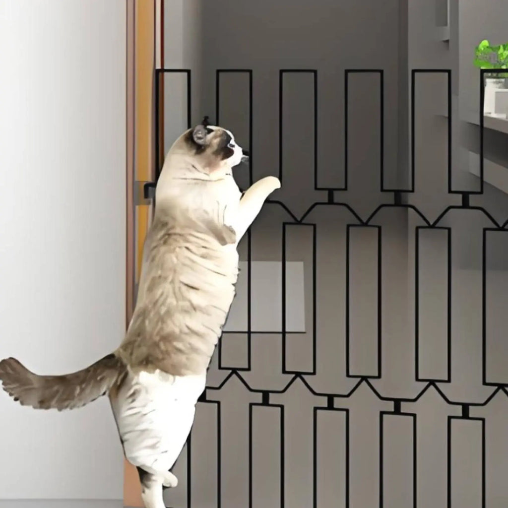 Retractable Pet Gate Adjustable Metal Pet Gate Dog Safety Fence Easy Install Home Barrier Heavy Duty for Dogs, Stairs, Doorway
