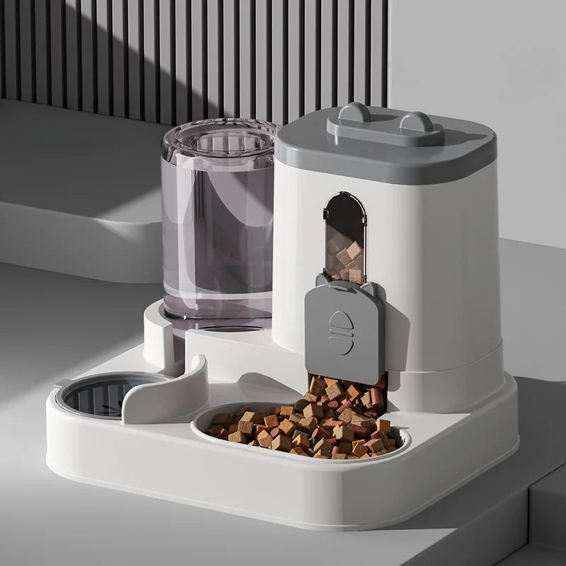 Automatic Cat & Dog Feeder Bowl with Water Fountain | Spill-Proof Pet Feeder