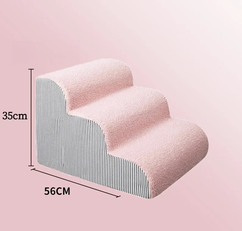 Pet Stairs Ramp Non-Slip Dog Steps for Small Dogs Cats Soft Plush Surface Removable Washable Dog Beds