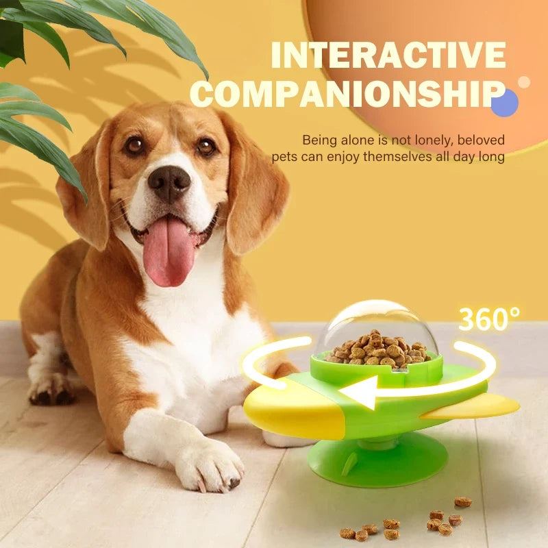 Cat interactive Toys Rotatable Cat Dog Leak Food Toy Pet Puzzle Relief Boredom Toys Food Feeder Dispenser for Kitten Puppy Toys