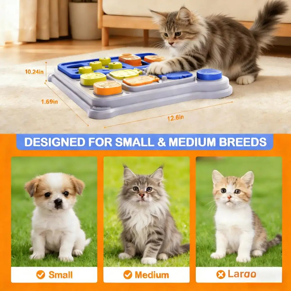 Slow Feeder Cat Toy: Interactive Treat Dispenser for Indoor Pet Training & Mental Stimulation