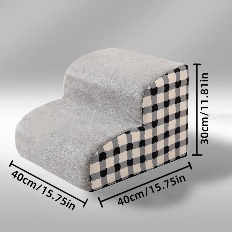 Pet 2/3 Steps High Density Foam Dogs Secure Stairs Ramps Non-Slip Pets Steps for Older Dogs Pets with Joint Pain Sofa Bed Ladder