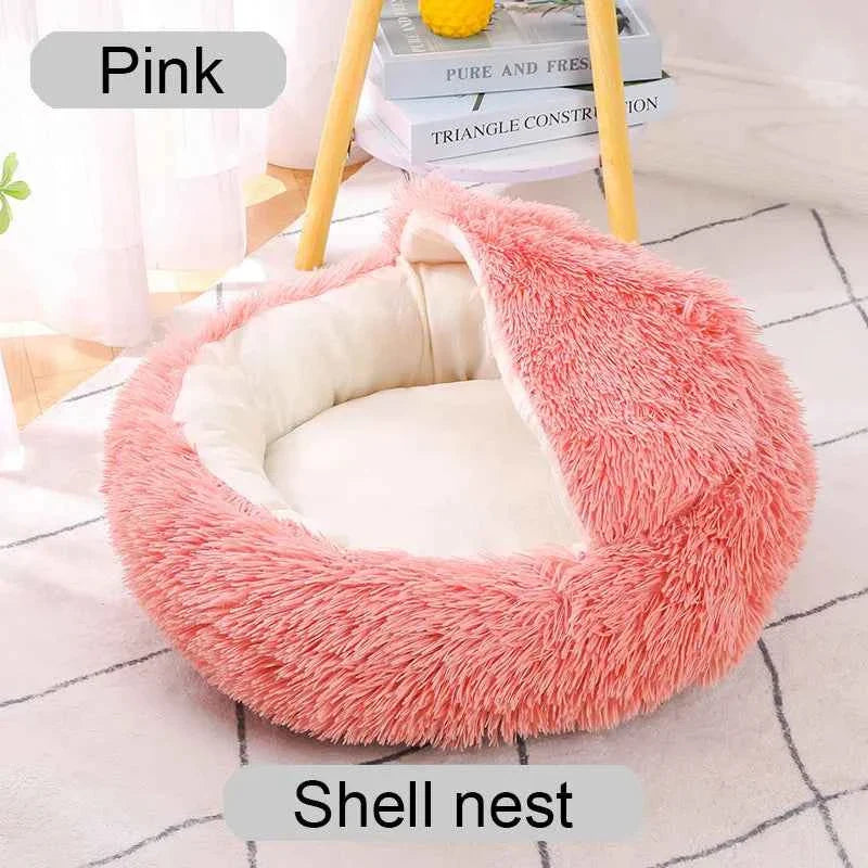 Donut Pet Bed – Calming Round Dog & Cat Bed Soft Plush Cuddler Nest
