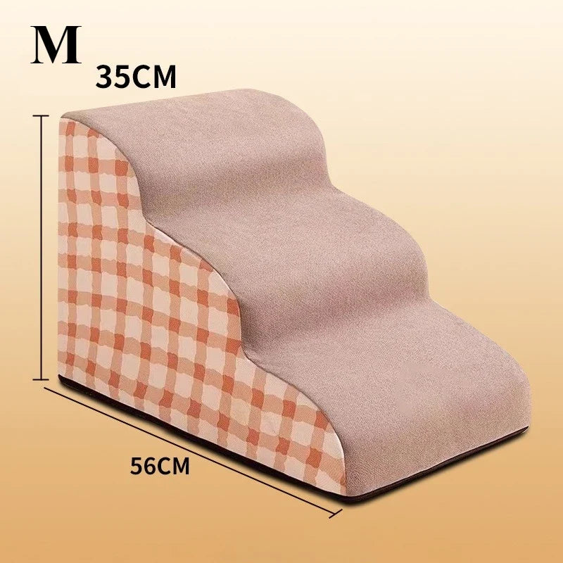 Pet Stairs Ramp Non-Slip Dog Steps for Small Dogs Cats Soft Plush Surface Removable Washable Dog Beds