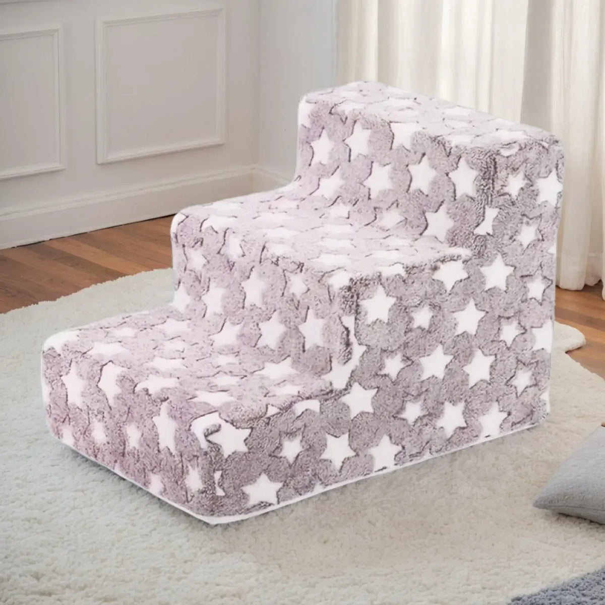 3-Step Dog Stairs with Non-Slip Surface Removable Cat Ramp Sofa Bed Ladder for Easy Climbing in Bedroom And Living Room