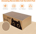 Durable Cardboard Cat Scratching Pad with Cat Bed Combo Non-Shedding All-Season Pet Bed Toy for Cats, Essential Pet Supplies